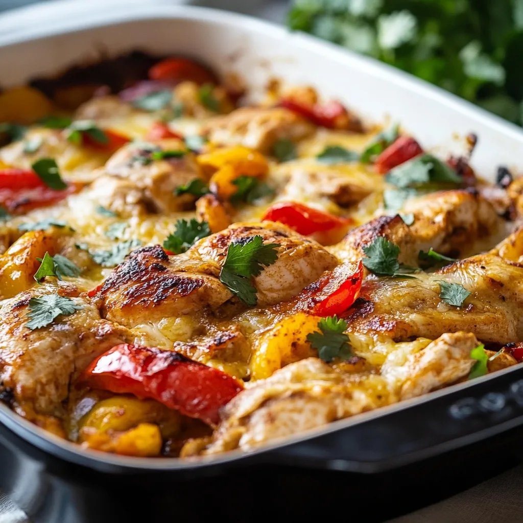 Hearty Chicken Fajita Casserole