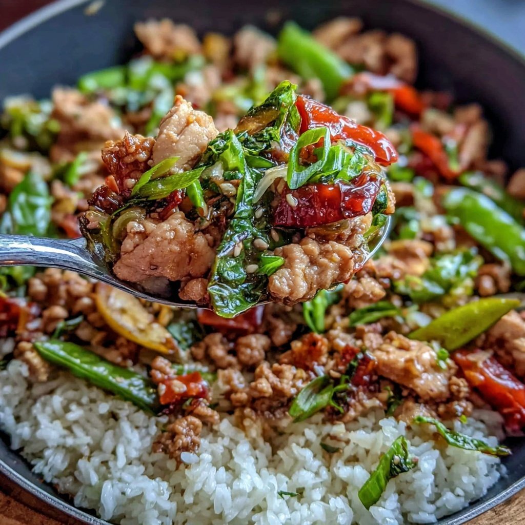 Ground Chicken Stir Fry With Vegetables