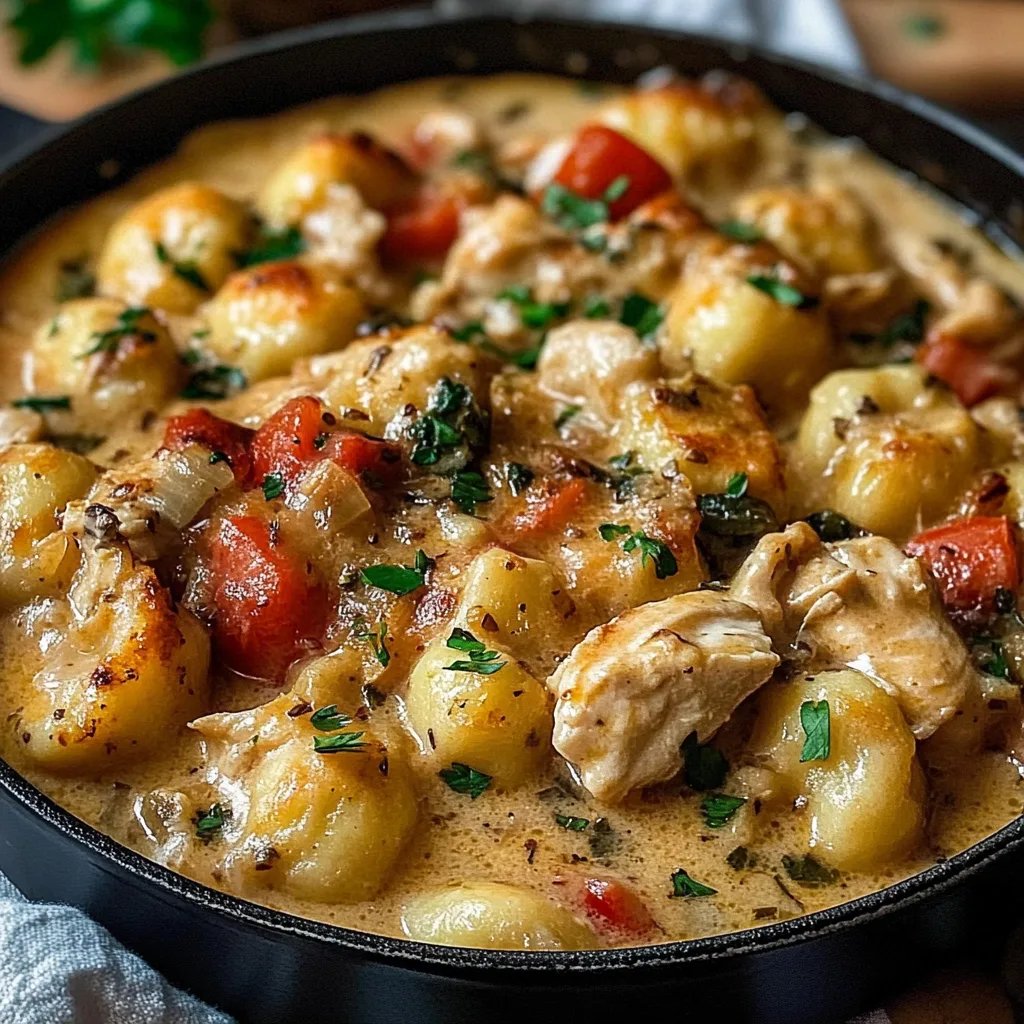 One Pot Gnocchi Chicken Pot Pie