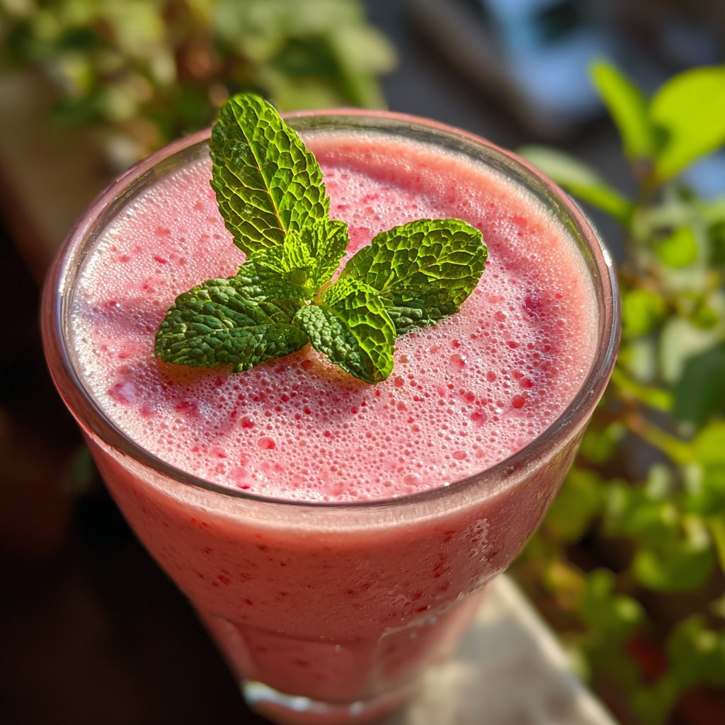 Fresh Strawberry Smoothie With Banana