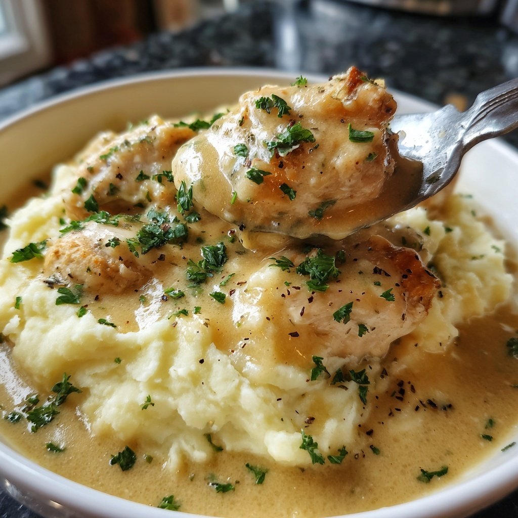 Comfort Food Creamy Chicken and Mashed Potatoes