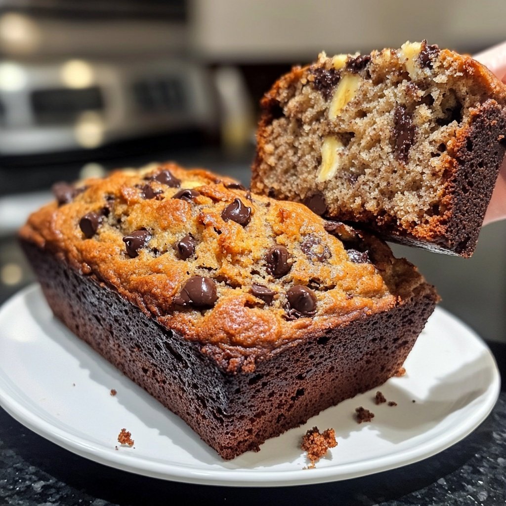 Banana Bread with Chocolate Chips Recipe