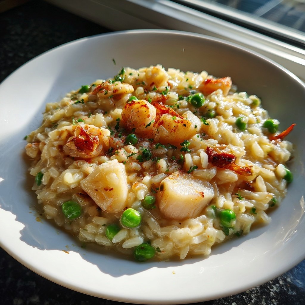 Seafood Risotto with White Wine