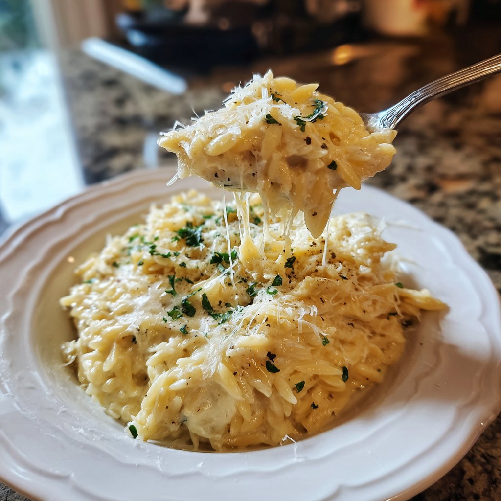 Romantic Creamy Parmesan Orzo
