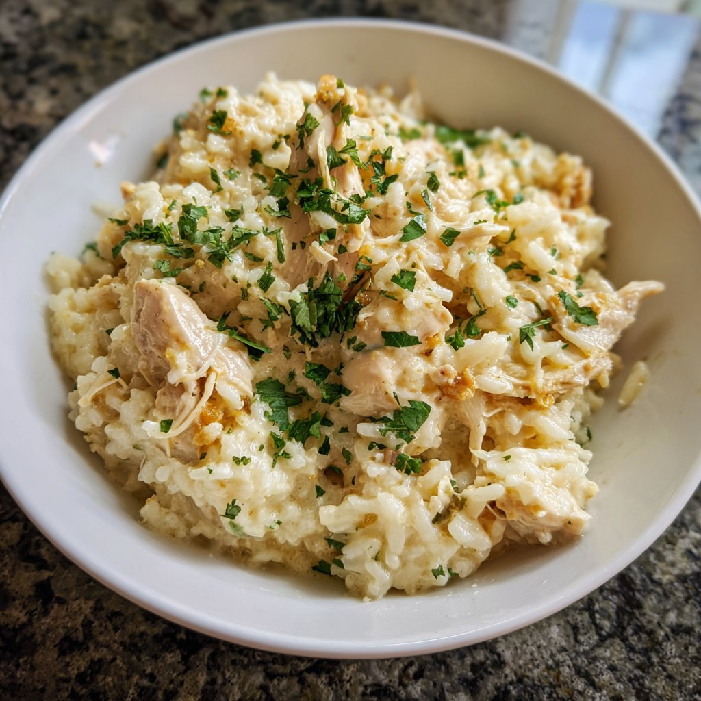 Creamy Slow Cooker Chicken and Rice