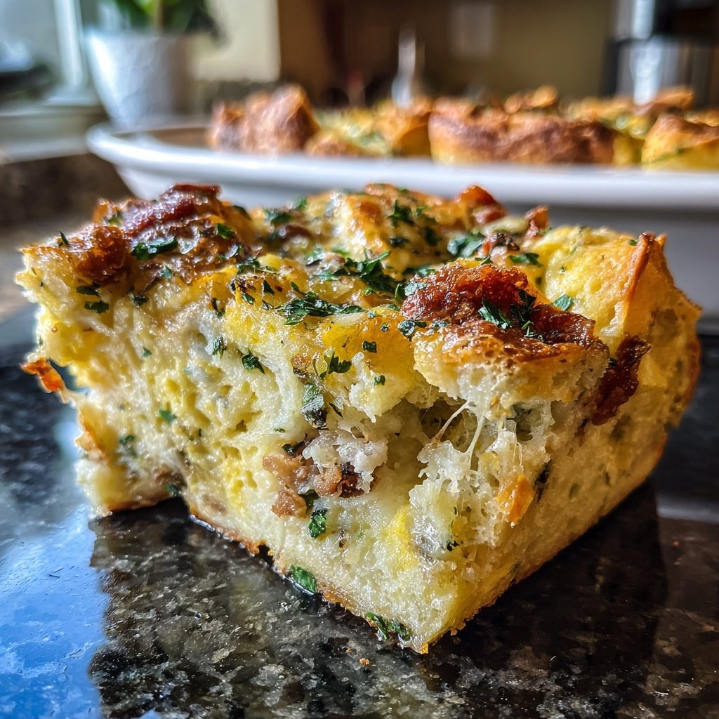 Breakfast Croissant Casserole