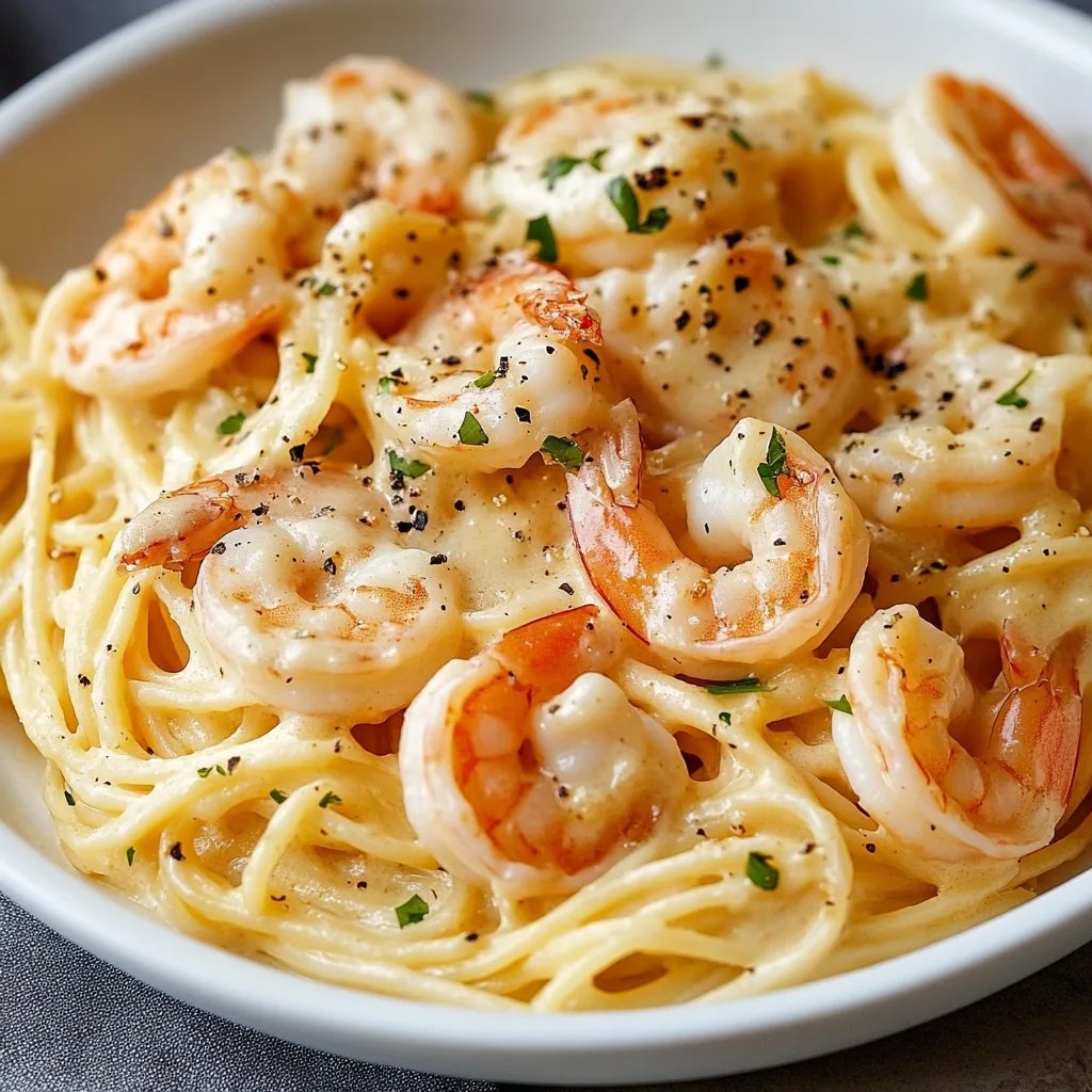 Creamy Garlic Shrimp Pasta