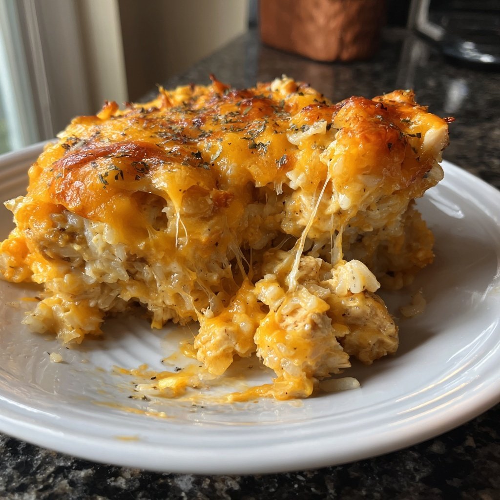 Cheesy Chicken And Rice Bake